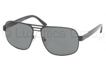 Image of Prada PR 51LS Sunglasses Styles - Shiny Black Frame / Gray Lenses, 7AX1A1-5814