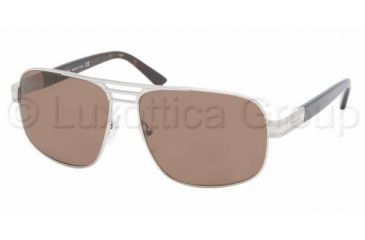 Image of Prada PR 51LS Sunglasses Styles - Silver Frame / Brown Lenses, 1BC8C1-5814