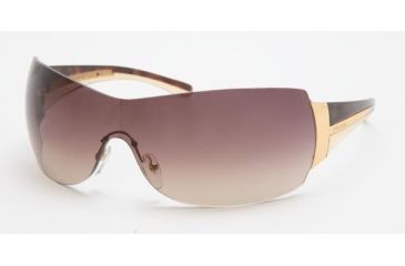 Image of Prada PR 54GS Sunglasses Styles - Shiny Gold Frame / Brown Gradient Lenses, 5AK2Z1-0142