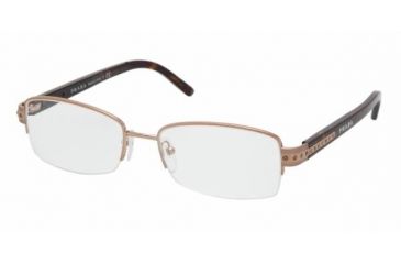Image of Prada PR 57MV Eyeglasses Styles - Havana Frame w/Non-Rx 50 mm Diameter Lenses, 2AU1O1-5017