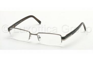 Image of Prada PR 64HV Eyeglasses Styles - Shiny Gun Metal Frame w/Non-Rx 49 mm Diameter Lenses, 5AV1O1-4918