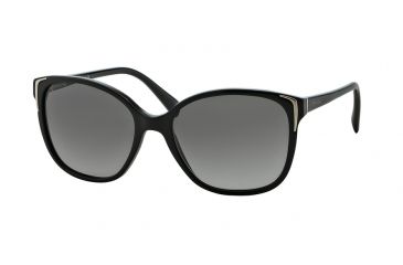 Image of Prada PR01OS Sunglasses 1AB3M1-55 - Black Frame, Grey Gradient Lenses