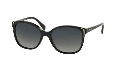 Image of Prada PR01OS Sunglasses 1AB5W1-55 - Black Frame, Polar Gray Gradient Lenses