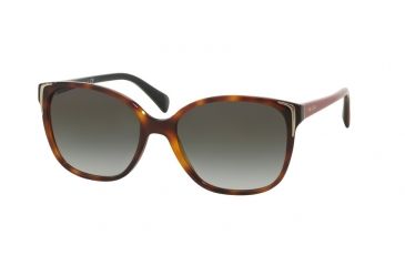 Image of Prada PR01OS Sunglasses TKR0A7-55 - Havana Frame, Grey Gradient Lenses