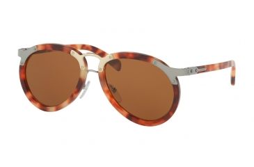 Image of Prada PR01TS Sunglasses U642Z1-56 - Red Havana Frame, Brown Lenses
