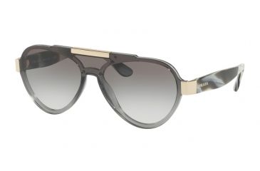 Image of Prada PR01US Single Vision Prescription Sunglasses PR01US-BRU0A7-44 - Lens Diameter 44 mm, Frame Color Grey