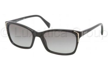 Image of Prada PR02OS Progressive Prescription Sunglasses PR02OS-1AB3M1-5417 - Frame Color Black, Lens Diameter 54 mm