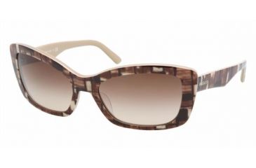 Image of Prada PR03NS #BF36S1 - Top Mimetic Burnt / Caramel Frame, Brown Gradient Lenses