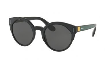 Image of Prada PR03US Single Vision Prescription Sunglasses, 53mm, Black/grey/yellow, PR03US-07E5S0-53-SV