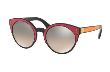 Image of Prada PR03US Single Vision Prescription Sunglasses PR03US-SVS4P0-53 - Lens Diameter 53 mm, Frame Color Black/fuxia/yellow