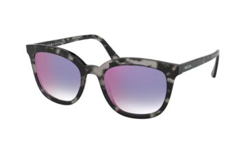 Image of Prada PR03XS Sunglasses 510725-53 - , Clear Gradient Blue Mirror Red Lenses