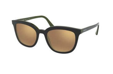 Image of Prada PR03XS Sunglasses 542HD0-53 - , Dark Brown Mirror Gold Lenses