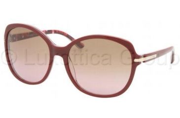 Image of Prada PR04NS Sunglasses BF65P1-6117 - Top Ruby/Mimetic Ruby Brown Gradient Pink