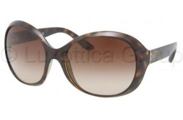 Image of Prada PR04OS Sunglasses 2AU6S1-6218 - Havana Frame, Brown Gradient Lenses