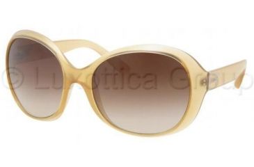 Image of Prada PR04OS Sunglasses GAD6S1-6218 - Opal Sand Frame, Brown Gradient Lenses