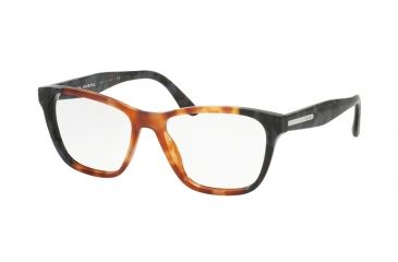 Image of Prada PR04TVF Eyeglass Frames U6L1O1-54 - Light Havana/spotted Grey Frame