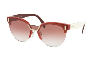 Image of Prada PR04US Sunglasses 2864P1-43 - Opal Bordeaux Frame, Clear Gradient Pink Lenses
