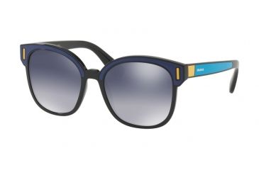 Image of Prada PR05US Single Vision Prescription Sunglasses PR05US-SUI3A0-53 - Lens Diameter 53 mm, Frame Color Black/blue/yellow