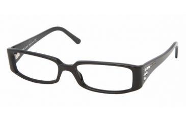 Image of Prada PR06LV Progressive Eyeglasses - Gloss Black Demo Lens Frame / 52 mm Prescription Lenses, 1AB1O1-5216