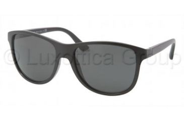 Image of Prada PR06OS Sunglasses 1BO1A1-5717 - Matte Black Frame, Gray Lenses