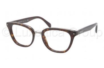Image of Prada PR06PV Eyeglass Frames 2AU1O1-5018 - Havana Frame
