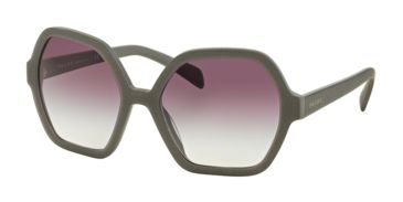Image of Prada PR06SSF Single Vision Prescription Sunglasses PR06SSF-UFG4W1-56 - Lens Diameter 56 mm, Frame Color Matte Alluminium Grey