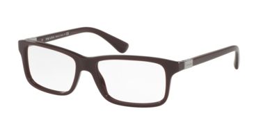 Image of Prada PR06SV Single Vision Prescription Eyeglasses USF1O1-54 - Brown Frame