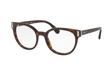 Image of Prada PR06TVF Eyeglass Frames 2AU1O1-52 - Havana Frame