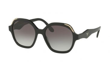 Image of Prada PR06USF Sunglasses 1AB0A7-54 - Black Frame, Grey Gradient Lenses