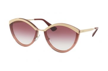 Image of Prada PR07US Single Vision Prescription Sunglasses PR07US-967094-64 - Lens Diameter 64 mm, Frame Color Gold/pink