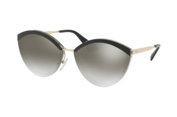 Image of Prada PR07US Single Vision Prescription Sunglasses PR07US-U435O0-64 - Lens Diameter 64 mm, Frame Color Pale Gold/black/grey