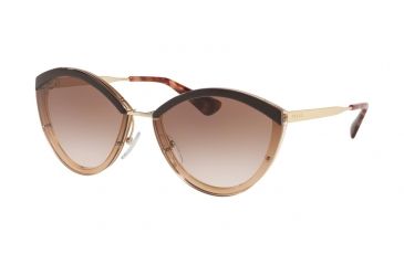 Image of Prada PR07US Sunglasses KOF0A6-64 - Brown/antique Pink Frame, Brown Gradient Lenses