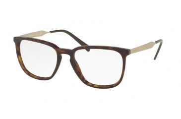 Image of Prada PR07UV Progressive Prescription Eyeglasses 2AU1O1-53 - Havana Frame
