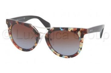 Image of Prada PR08PS Progressive Prescription Sunglasses PR08PS-NAG0A4-5121 - Lens Diameter 51 mm, Frame Color Havana Spotted Blue