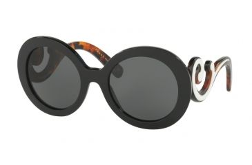 Image of Prada PR08TSF Single Vision Prescription Sunglasses PR08TSF-1AB1A1-55 - Lens Diameter 55 mm, Frame Color Black