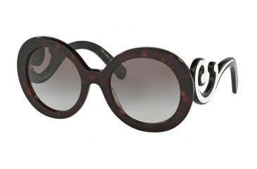 Image of Prada PR08TSF Single Vision Prescription Sunglasses PR08TSF-2AU0A7-55 - Lens Diameter 55 mm, Frame Color Havana