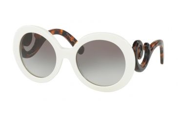 Image of Prada PR08TSF Single Vision Prescription Sunglasses PR08TSF-VAG0A7-55 - Lens Diameter 55 mm, Frame Color Ivory