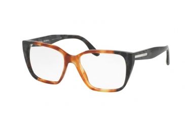 Image of Prada PR08TV Bifocal Prescription Eyeglasses U6L1O1-51 - Light Havana/spotted Grey Frame
