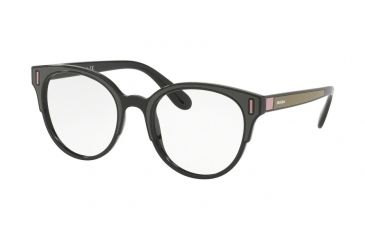Image of Prada PR08UVF Single Vision Prescription Eyeglasses, 52mm, Black-Brown-Pink, PR08UVF-SVK1O1-52-SV