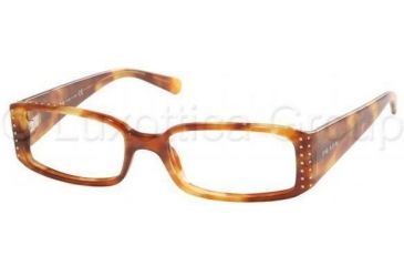 Image of Prada PR09IV Eyeglass Frames 4BW1O1-5316 - Light Havana 