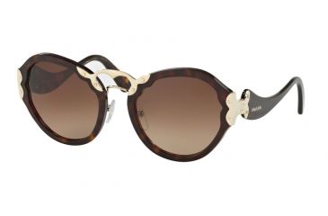 Image of Prada PR09TS Single Vision Prescription Sunglasses PR09TS-2AU6S1-54 - Lens Diameter 54 mm, Frame Color Havana