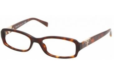 Image of Prada PR10NV Eyeglass Frames AB61O1-5316 - Dark Havana 