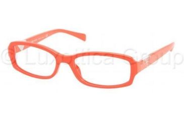 Image of Prada PR10NV Eyeglass Frames DAI1O1-5316 - Orange Frame, 53mm Lens Diameter