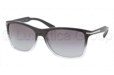 Image of Prada PR10OS Progressive Prescription Sunglasses PR10OS-ZXA3M1-6016 - Lens Diameter 60 mm, Frame Color Black Gradient Gray