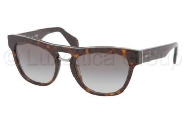 Image of Prada PR10PS Sunglasses 2AU3M1-5419 - Havana Frame, Gray Gradient Lenses