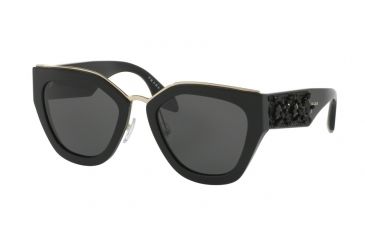 Image of Prada PR10TS Bifocal Prescription Sunglasses PR10TS-1AB5S0-52 - Lens Diameter 52 mm, Frame Color Black