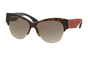 Image of Prada PR11RS Sunglasses 2AU3D0-56 - Havana Frame, Grey Gradient Lenses