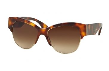 Image of Prada PR11RS Sunglasses TKR6S1-56 - Havana Frame, Brown Gradient Lenses