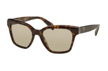 Image of Prada PR11SSF Sunglasses 2AU5J2-56 - Havana Frame, Light Brown Lenses