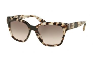 Image of Prada PR11SSF Sunglasses UAO4K0-56 - Spotted Opal Brown Frame, Pink Gradient Grey Lenses